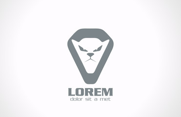 Logo Lion Cheetah Leopard Jaguar head face icon design