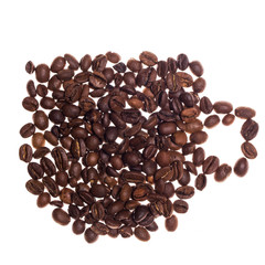 Coffee cup made from beans