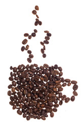 Coffee cup made from beans