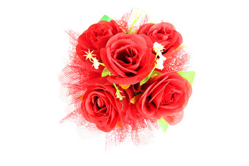 Bouquet of red rose isolated.