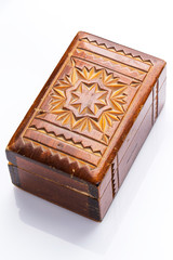 Vintage wooden casket