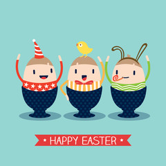 Happy Easter Egg Cartoon