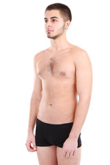 Fototapeta premium Handsome young man isolated on white