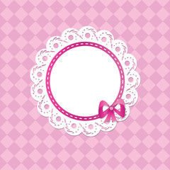 lacy frame on the seamless pink background