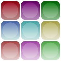 Apps color circle smoth icon set