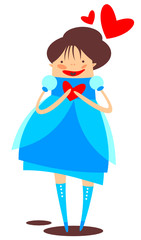 girl with heart