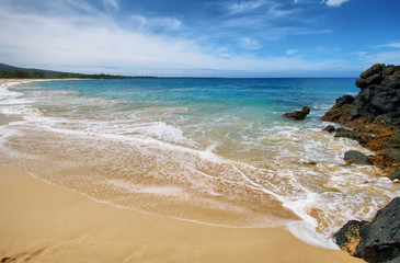 Fototapeta na wymiar Makena Beach, in Maui, Hawaii