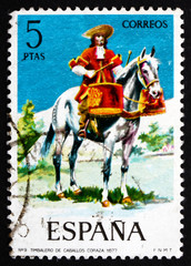 Postage stamp Spain 1974 Mounted Drummer of the Dragoons