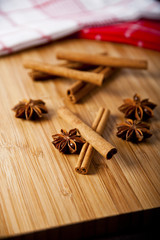 star anise and cinnamon sticks