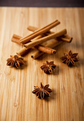 star anise and cinnamon sticks