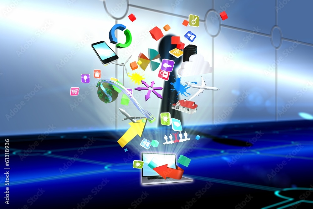 Aufkleber Composite image of computer applications