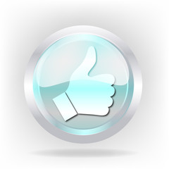 3d cristal hand icon