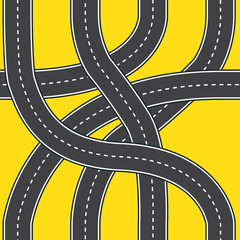 Naklejka premium Road patterns for making seamless wallpapers