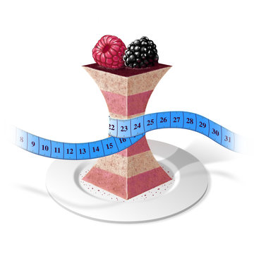 Shapely raspberry cake