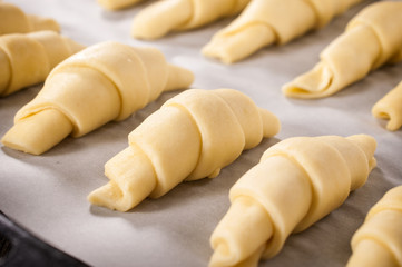 Prepared croissants