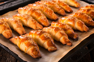 Baked croissants