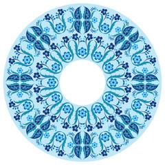 blue oriental ottoman design nineteen