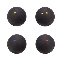 Crédence de cuisine en verre imprimé Sports de balle Selection of squash balls isolated over white background