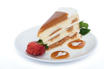 Salted Caramel vanilla Crunch Cake