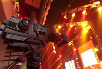 TV camera in a concert hall