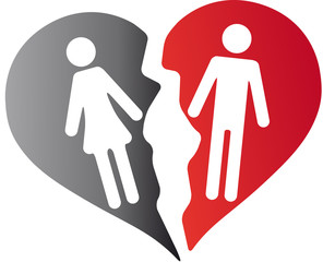 Scheidung Symbol Frau