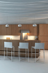 3d Kitchen / Dining Room Interior
