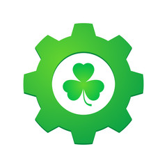 Gear  with clover icon