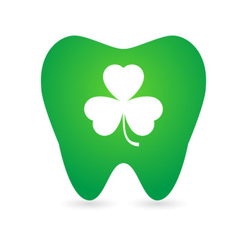 Tooth with clover icon