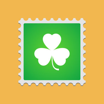 Mail stamp  with clover icon
