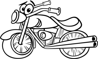 Naklejka premium bike or chopper coloring page