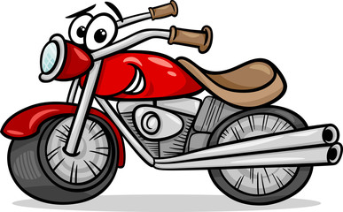 Naklejka premium ilustracja kreskówka rower lub chopper