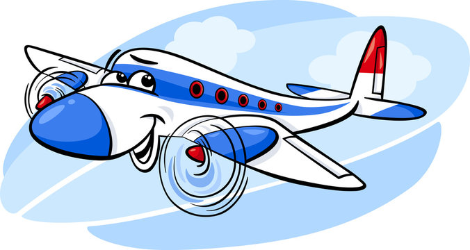 air plane cartoon illustration