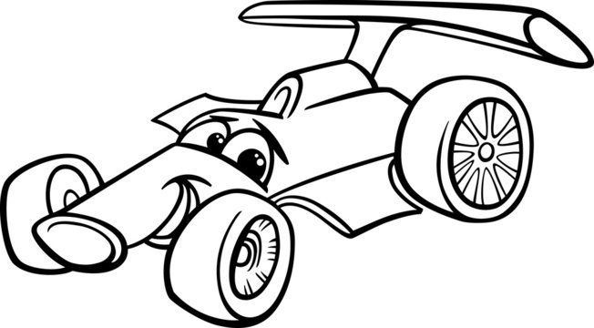 racing car bolide coloring page