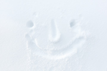 Smiley face in the snow