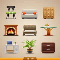 Furniture icons-set 10