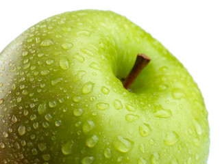 Fresh green apple, isolated on white