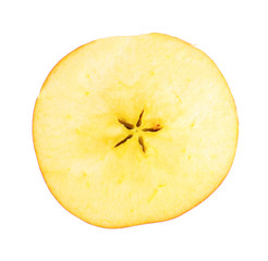 Slice of fresh apple, isolated on white