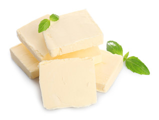 Tasty butter isolated on white