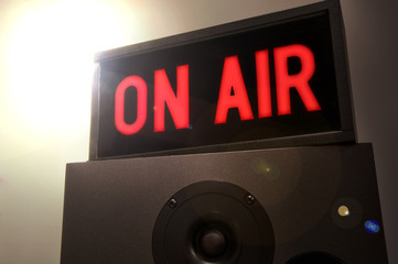 Studio On Air Sign with Lens Flare