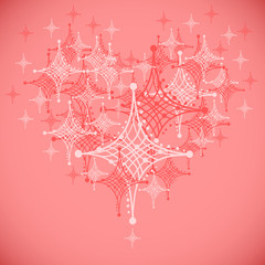 beautiful heart from abstract stars