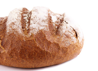 Rye bread isolated on white