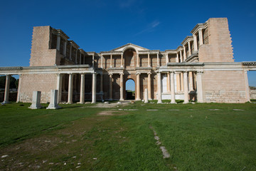 Fototapeta na wymiar The Gymnasium of Sardis Ancient City at Turkey