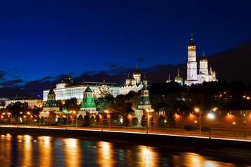 Fototapeta na wymiar Moscow Kremlin night view