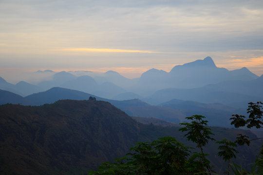 Mountains in sunset in Brazil