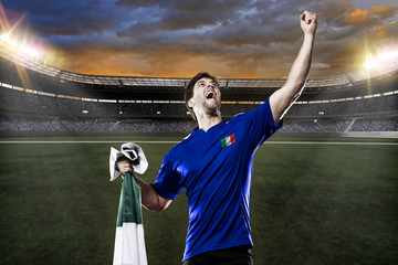 Fototapeta na wymiar Italian soccer player