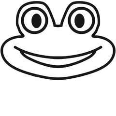 Funny Comic Frog Face