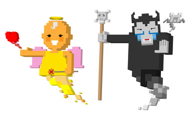 ブロック_天使と悪魔