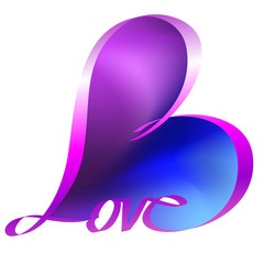 Herz | Schleife | Love lila