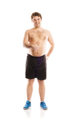Fototapeta premium Fat fitness man