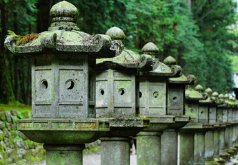 Row of Japanese lantern
